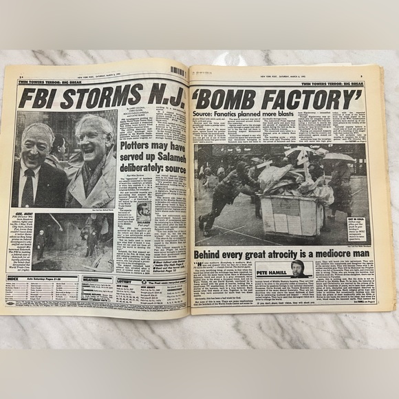 3 original newspapers from the first World Trade Center bombing in March 1993 - Picture 7 of 7